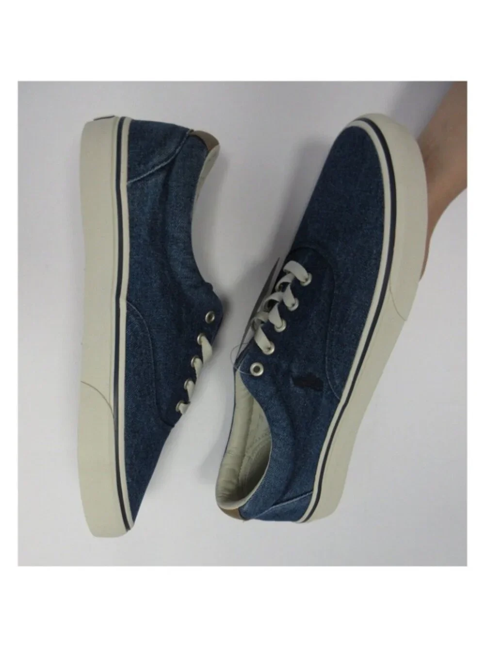 Polo Ralph Lauren Sneakers 11.5 D Keaton Pony Denim Low Top Boat Shoes